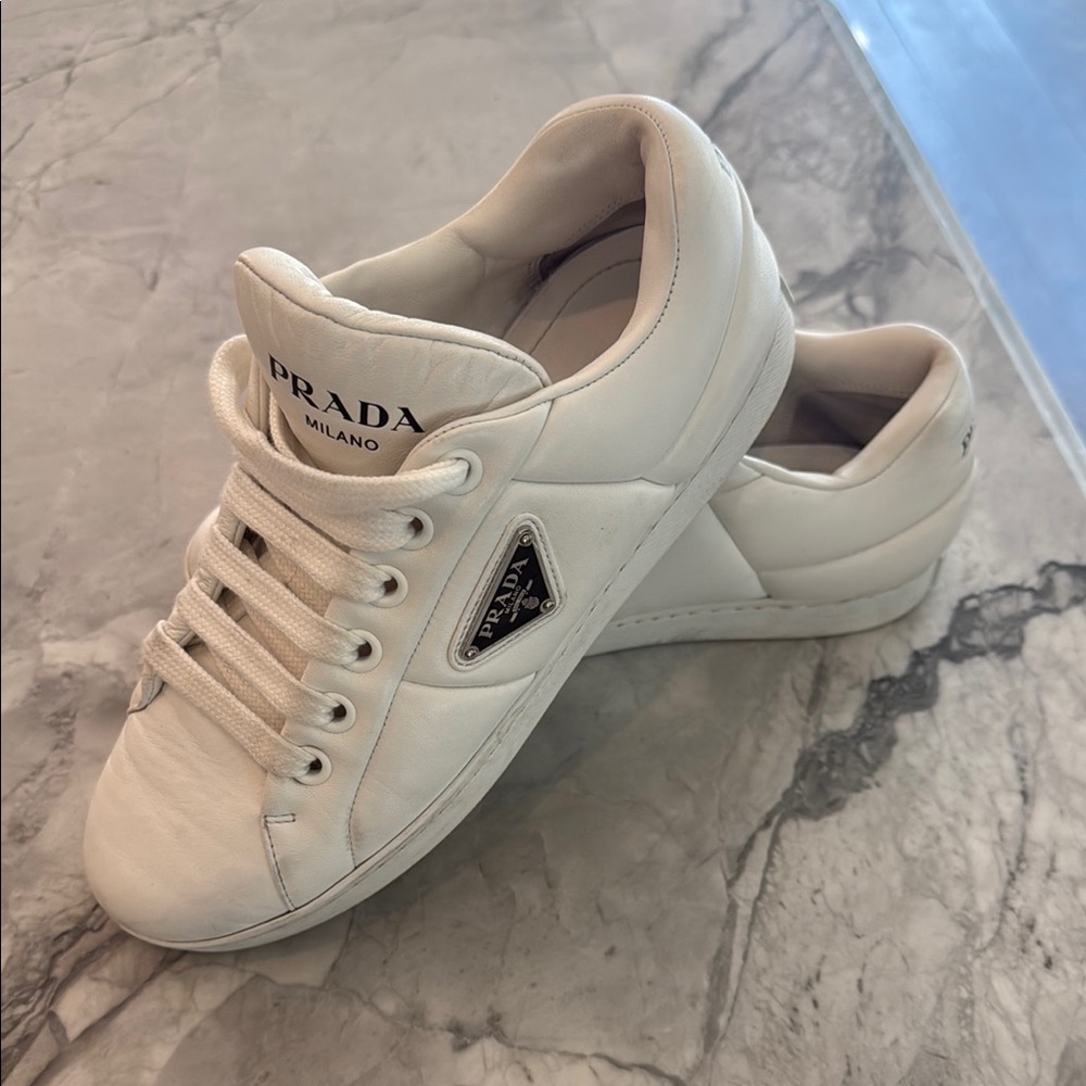 Prada Women's Cream Sneakers